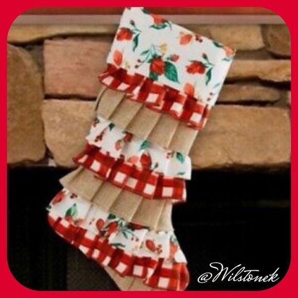 Rare- The Pioneer Woman 2020 Jolly Rosebud Christmas Stocking - Picture 1 of 4